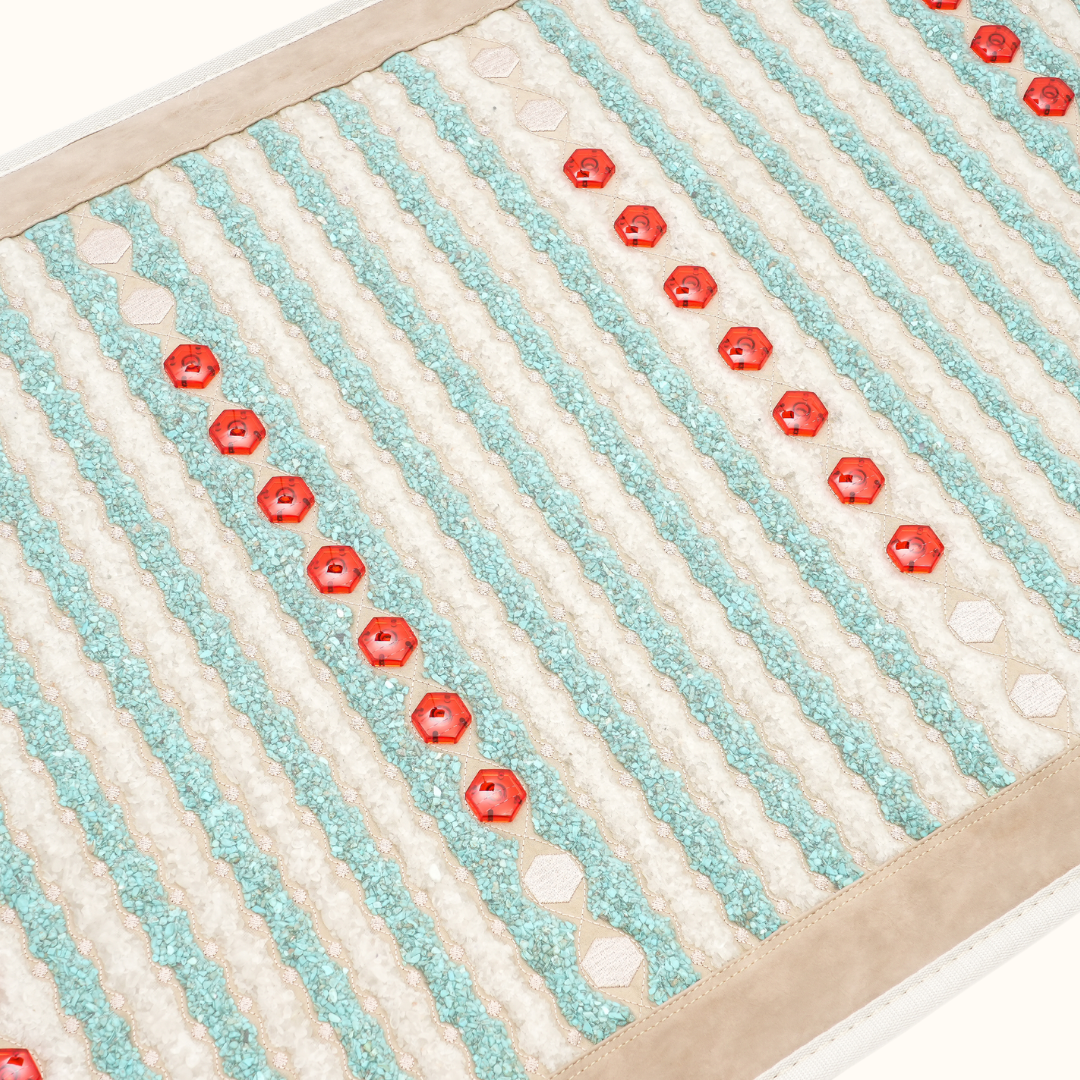 Close up of beach beige deluxe PEMF Mat