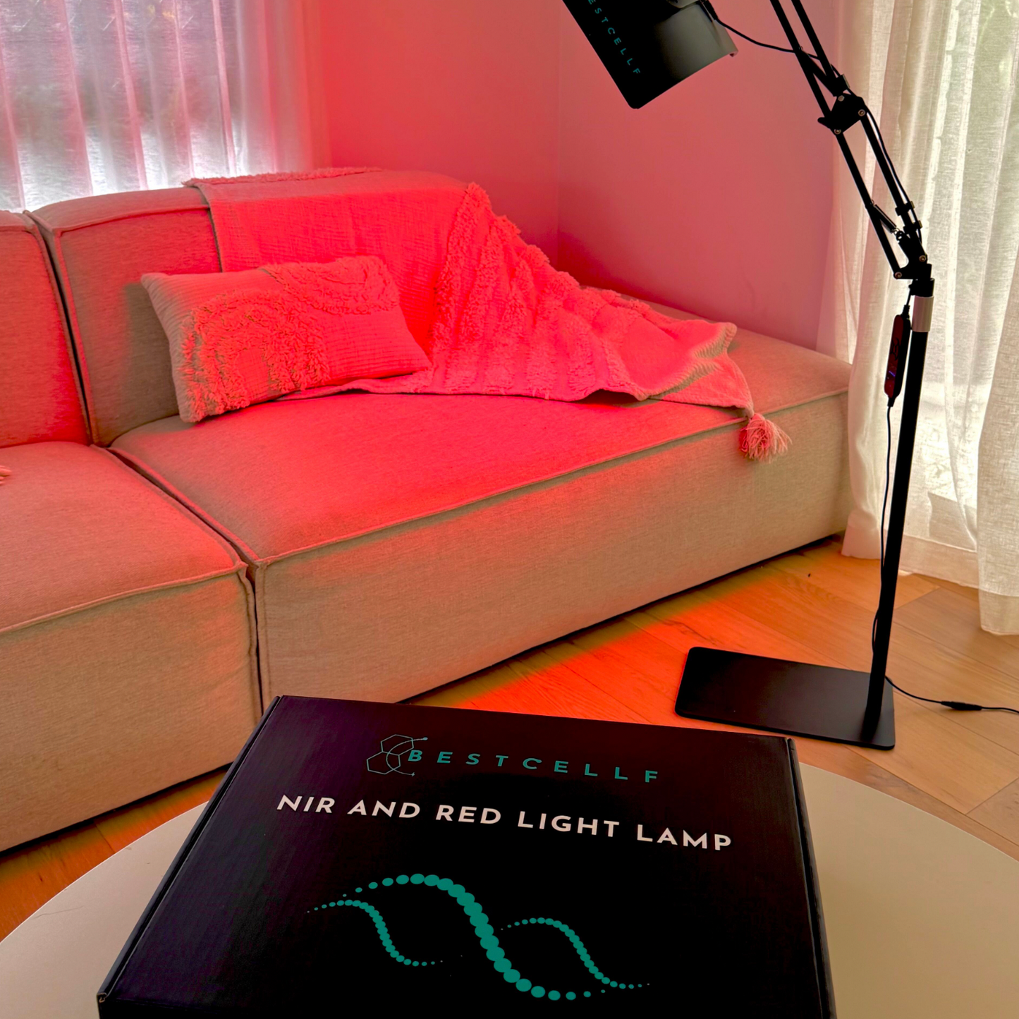 Light therapy lamp with packaging box