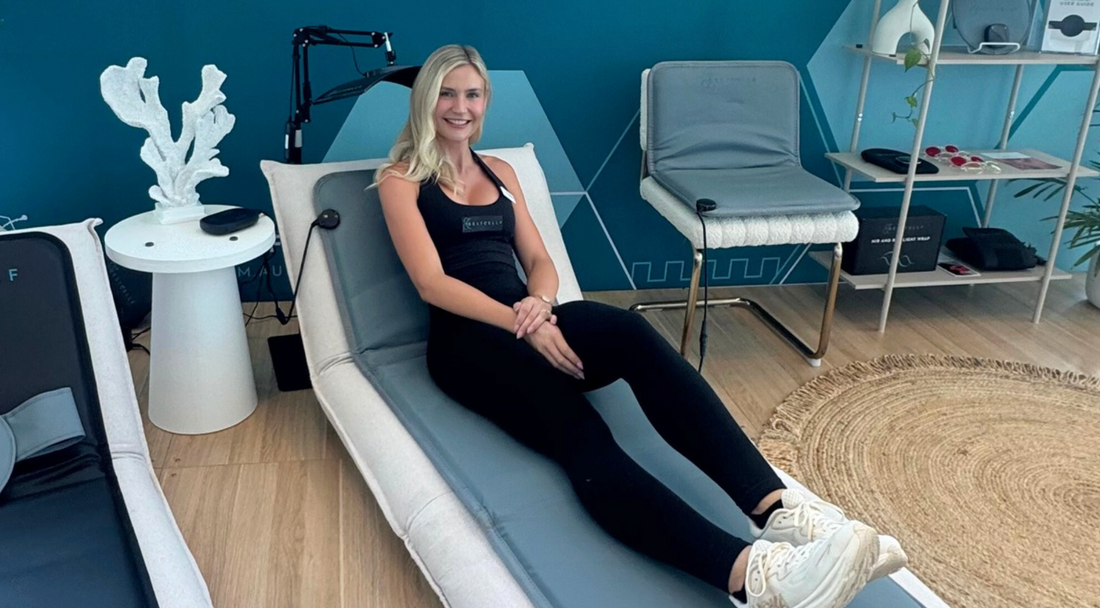 Candice on BEST CELLF PEMF mat at Biohack Summit