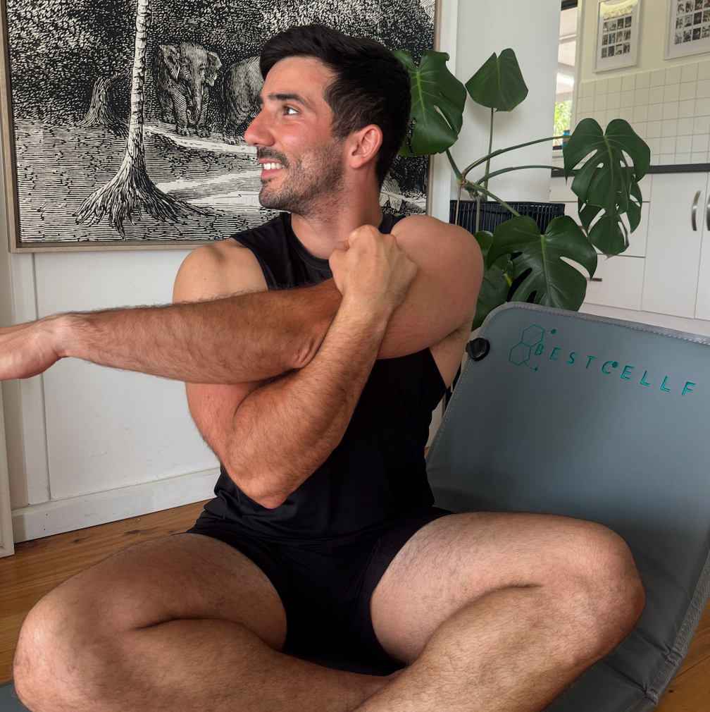 Adrian on the grey BEST CELLF PMF mat