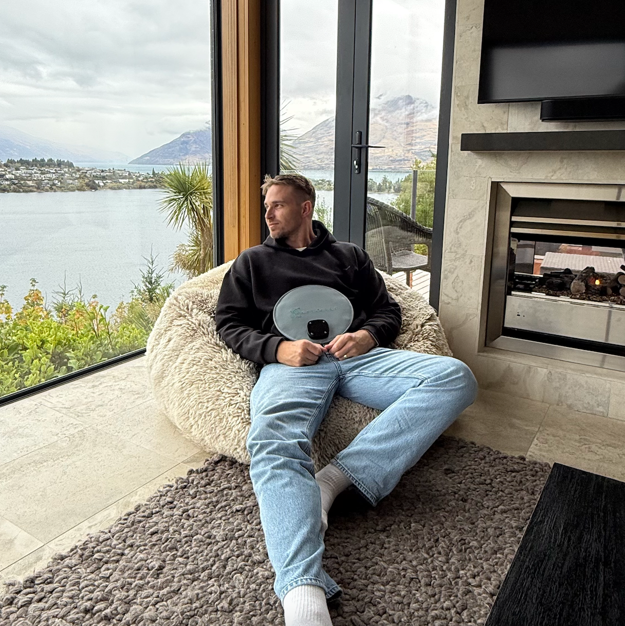 Nick with the grey PEMF pad