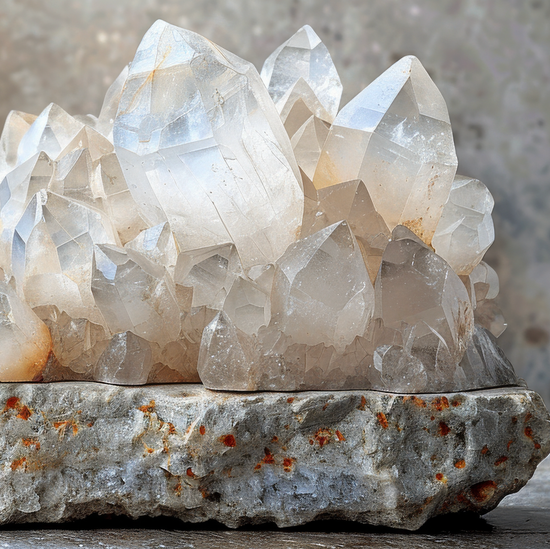 clear quartz cluster